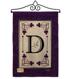 Classic D Initial - Simply Beauty Interests Vertical Impressions Decorative Flags HG130004 Made In USA