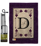 Classic D Initial - Simply Beauty Interests Vertical Impressions Decorative Flags HG130004 Made In USA