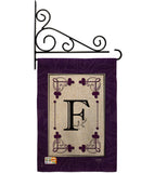 Classic F Initial - Simply Beauty Interests Vertical Impressions Decorative Flags HG130006 Made In USA