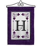 Classic H Initial - Simply Beauty Interests Vertical Impressions Decorative Flags HG130008 Made In USA