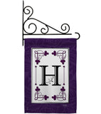 Classic H Initial - Simply Beauty Interests Vertical Impressions Decorative Flags HG130008 Made In USA