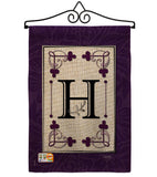 Classic H Initial - Simply Beauty Interests Vertical Impressions Decorative Flags HG130008 Made In USA