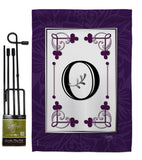 Classic O Initial - Simply Beauty Interests Vertical Impressions Decorative Flags HG130015 Made In USA