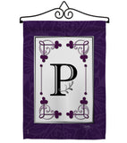 Classic P Initial - Simply Beauty Interests Vertical Impressions Decorative Flags HG130016 Made In USA