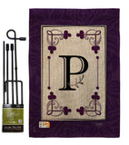 Classic P Initial - Simply Beauty Interests Vertical Impressions Decorative Flags HG130016 Made In USA