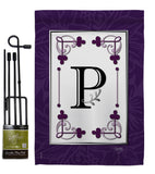 Classic P Initial - Simply Beauty Interests Vertical Impressions Decorative Flags HG130016 Made In USA