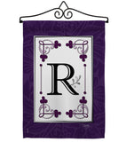 Classic R Initial - Simply Beauty Interests Vertical Impressions Decorative Flags HG130018 Made In USA