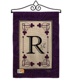 Classic R Initial - Simply Beauty Interests Vertical Impressions Decorative Flags HG130018 Made In USA