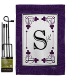 Classic S Initial - Simply Beauty Interests Vertical Impressions Decorative Flags HG130019 Made In USA