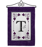 Classic T Initial - Simply Beauty Interests Vertical Impressions Decorative Flags HG130020 Made In USA