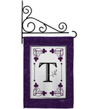 Classic T Initial - Simply Beauty Interests Vertical Impressions Decorative Flags HG130020 Made In USA