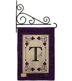 Classic T Initial - Simply Beauty Interests Vertical Impressions Decorative Flags HG130020 Made In USA