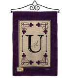 Classic U Initial - Simply Beauty Interests Vertical Impressions Decorative Flags HG130021 Made In USA