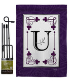 Classic U Initial - Simply Beauty Interests Vertical Impressions Decorative Flags HG130021 Made In USA