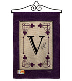 Classic V Initial - Simply Beauty Interests Vertical Impressions Decorative Flags HG130022 Made In USA