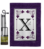 Classic X Initial - Simply Beauty Interests Vertical Impressions Decorative Flags HG130024 Made In USA