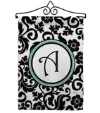 Damask A Initial - Simply Beauty Interests Vertical Impressions Decorative Flags HG130053 Made In USA