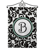 Damask B Initial - Simply Beauty Interests Vertical Impressions Decorative Flags HG130054 Made In USA