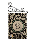 Damask D Initial - Simply Beauty Interests Vertical Impressions Decorative Flags HG130056 Made In USA