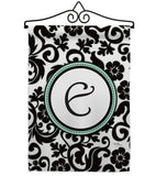 Damask E Initial - Simply Beauty Interests Vertical Impressions Decorative Flags HG130057 Made In USA