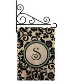 Damask S Initial - Simply Beauty Interests Vertical Impressions Decorative Flags HG130071 Made In USA