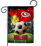 World Cup Tunisia - Sports Interests Vertical Impressions Decorative Flags HG190143 Made In USA