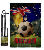 World Cup Australia - Sports Interests Vertical Impressions Decorative Flags HG190114 Made In USA