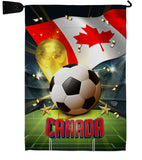 World Cup Canada - Sports Interests Vertical Impressions Decorative Flags HG190118 Made In USA