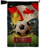 World Cup Canada - Sports Interests Vertical Impressions Decorative Flags HG190118 Made In USA