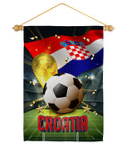 World Cup Croatia - Sports Interests Vertical Impressions Decorative Flags HG190120 Made In USA