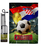 World Cup Croatia - Sports Interests Vertical Impressions Decorative Flags HG190120 Made In USA