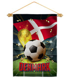 World Cup Denmark - Sports Interests Vertical Impressions Decorative Flags HG190121 Made In USA