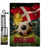 World Cup Denmark - Sports Interests Vertical Impressions Decorative Flags HG190121 Made In USA