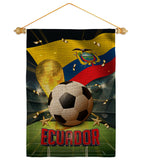 World Cup Ecuador - Sports Interests Vertical Impressions Decorative Flags HG190122 Made In USA