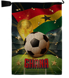 World Cup Ghana - Sports Interests Vertical Impressions Decorative Flags HG190126 Made In USA