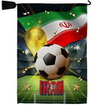 World Cup Iran - Sports Interests Vertical Impressions Decorative Flags HG190127 Made In USA