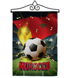 World Cup Morocco - Sports Interests Vertical Impressions Decorative Flags HG190130 Made In USA