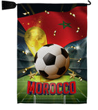 World Cup Morocco - Sports Interests Vertical Impressions Decorative Flags HG190130 Made In USA