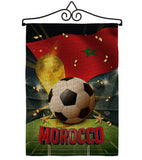 World Cup Morocco - Sports Interests Vertical Impressions Decorative Flags HG190130 Made In USA