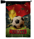 World Cup Morocco - Sports Interests Vertical Impressions Decorative Flags HG190130 Made In USA