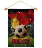 World Cup Morocco - Sports Interests Vertical Impressions Decorative Flags HG190130 Made In USA