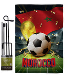 World Cup Morocco - Sports Interests Vertical Impressions Decorative Flags HG190130 Made In USA