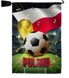 World Cup Poland - Sports Interests Vertical Impressions Decorative Flags HG190134 Made In USA