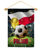 World Cup Poland - Sports Interests Vertical Impressions Decorative Flags HG190134 Made In USA