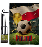 World Cup Poland - Sports Interests Vertical Impressions Decorative Flags HG190134 Made In USA