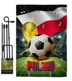 World Cup Poland - Sports Interests Vertical Impressions Decorative Flags HG190134 Made In USA