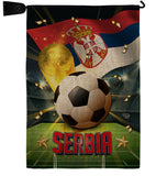 World Cup Serbia - Sports Interests Vertical Impressions Decorative Flags HG190139 Made In USA