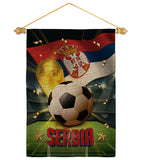 World Cup Serbia - Sports Interests Vertical Impressions Decorative Flags HG190139 Made In USA