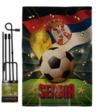 World Cup Serbia - Sports Interests Vertical Impressions Decorative Flags HG190139 Made In USA