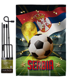 World Cup Serbia - Sports Interests Vertical Impressions Decorative Flags HG190139 Made In USA